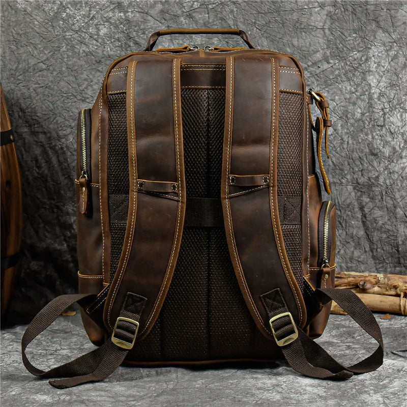 SummitCarry - Skórzany Plecak Podróżny z Vintage Vacchetta
