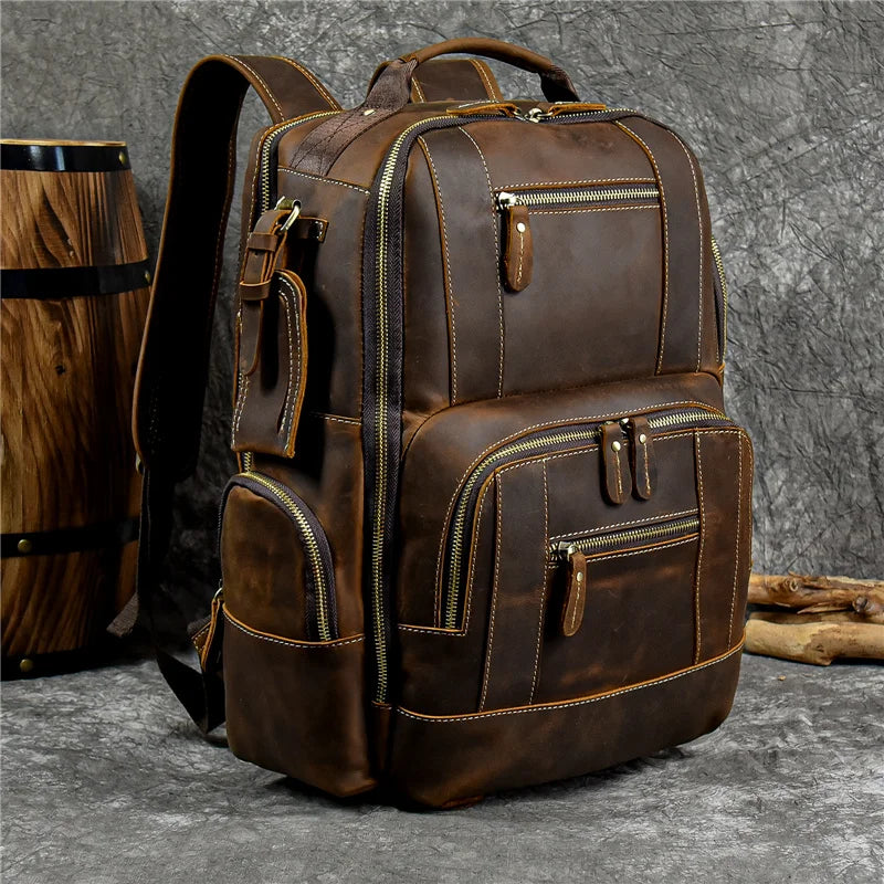SummitCarry - Skórzany Plecak Podróżny z Vintage Vacchetta