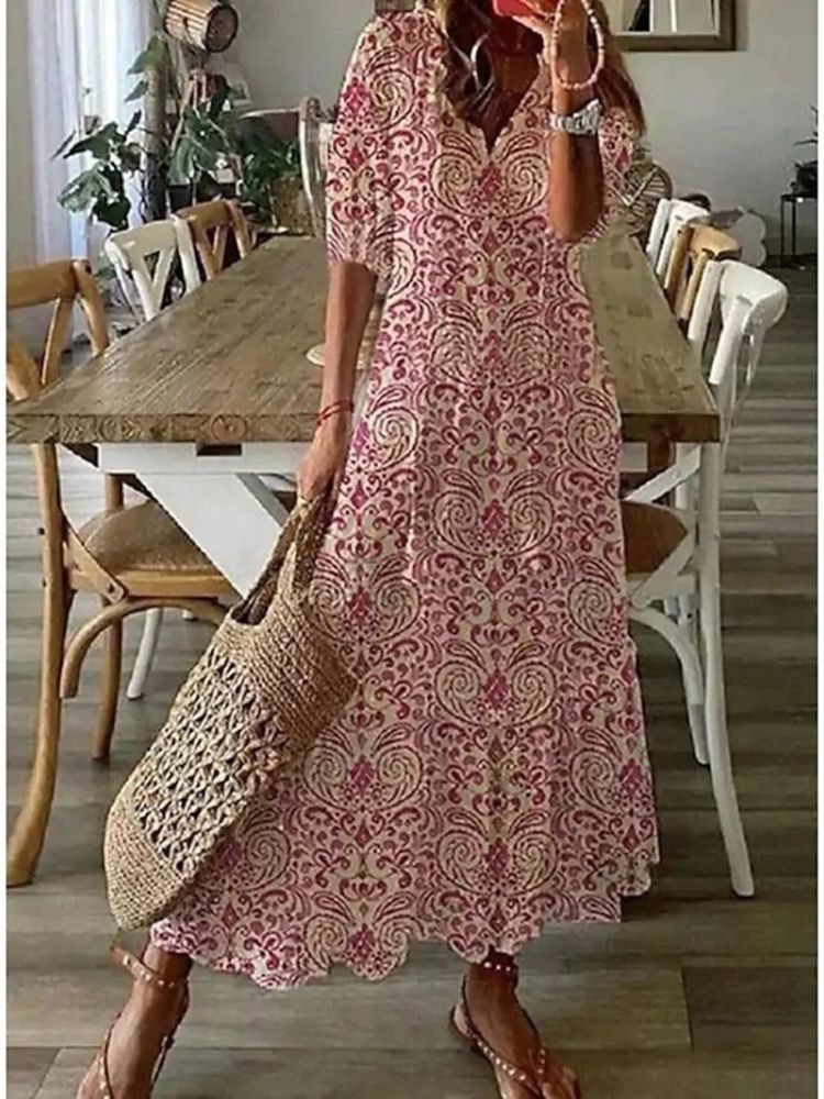 Élodie™ — Elegancka, kwiatowa sukienka maxi z weluru
