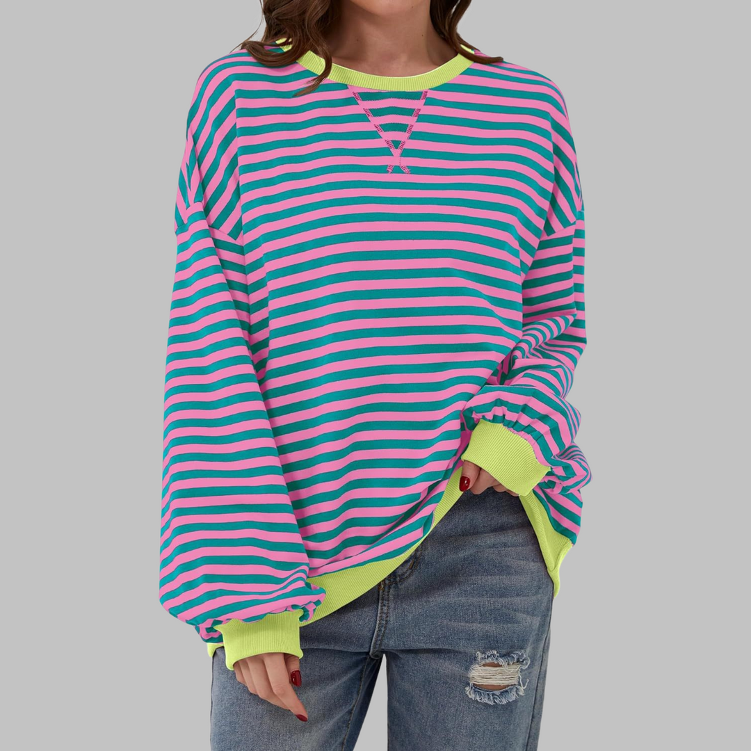Falado - Casual w paski sweter