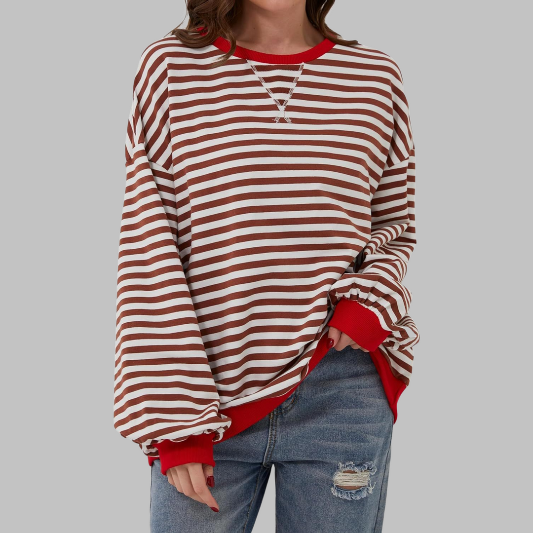 Falado - Casual w paski sweter