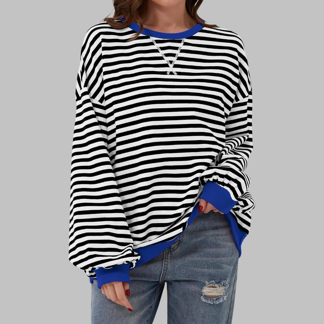 Falado - Casual w paski sweter