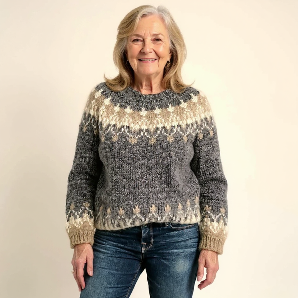 Samantha | Vintage Islandzki Sweter Wełniany