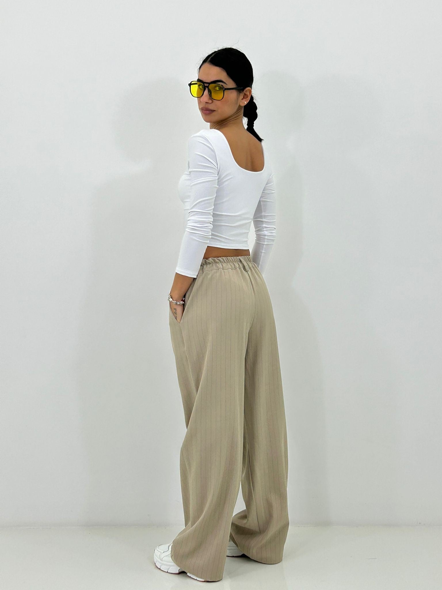 Eleganckie spodnie w paski