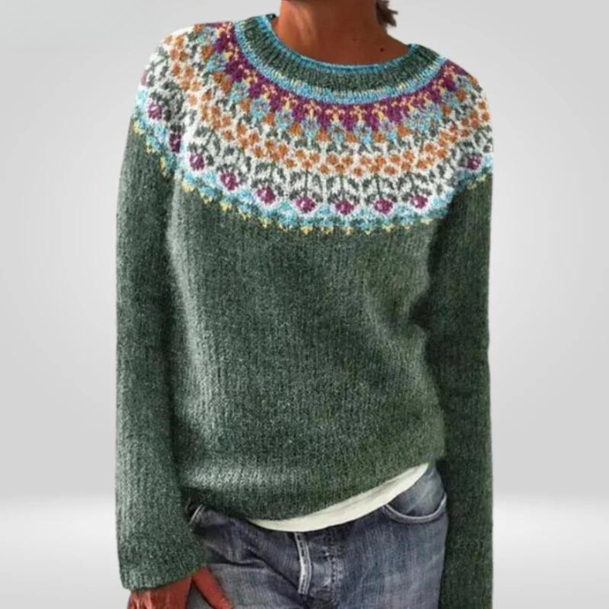 Brittany | Vintage Islandzki Sweter z Wełny