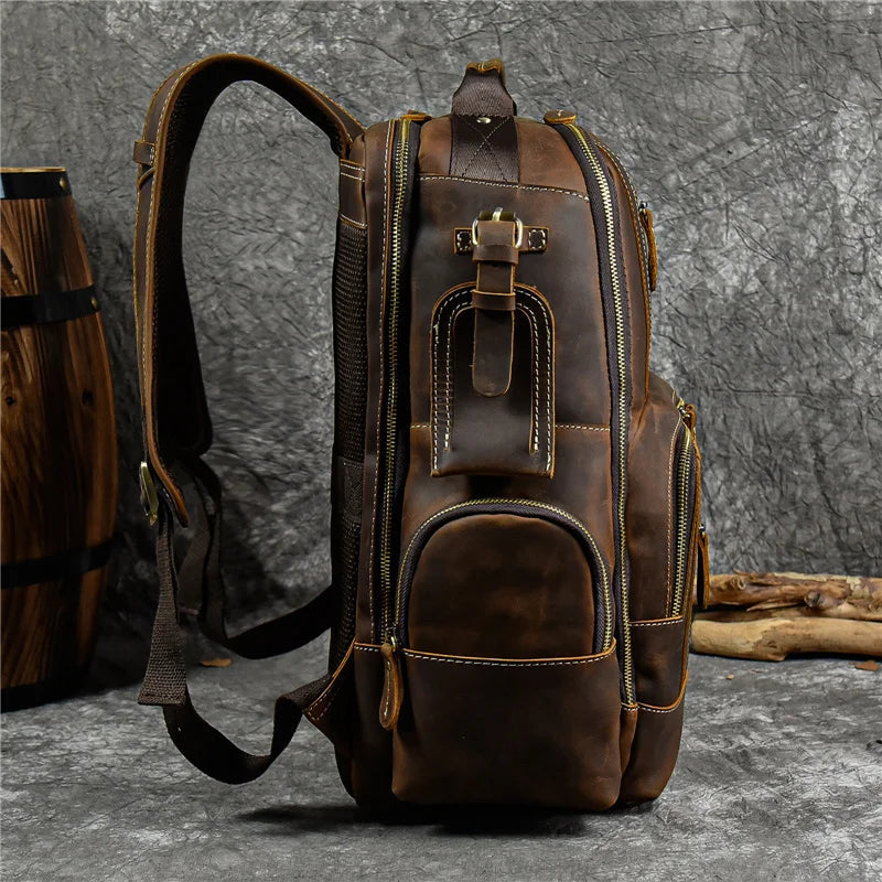 SummitCarry - Skórzany Plecak Podróżny z Vintage Vacchetta