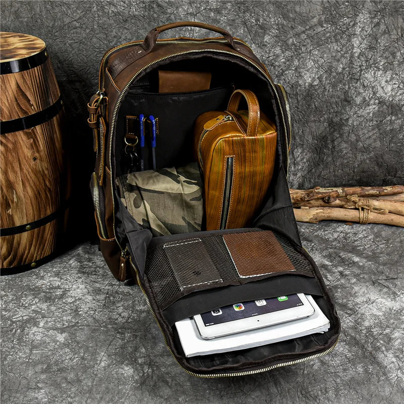 SummitCarry - Skórzany Plecak Podróżny z Vintage Vacchetta