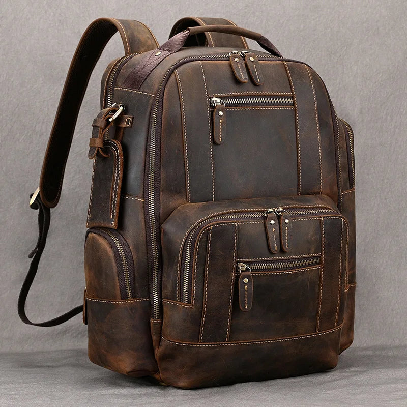 SummitCarry - Skórzany Plecak Podróżny z Vintage Vacchetta