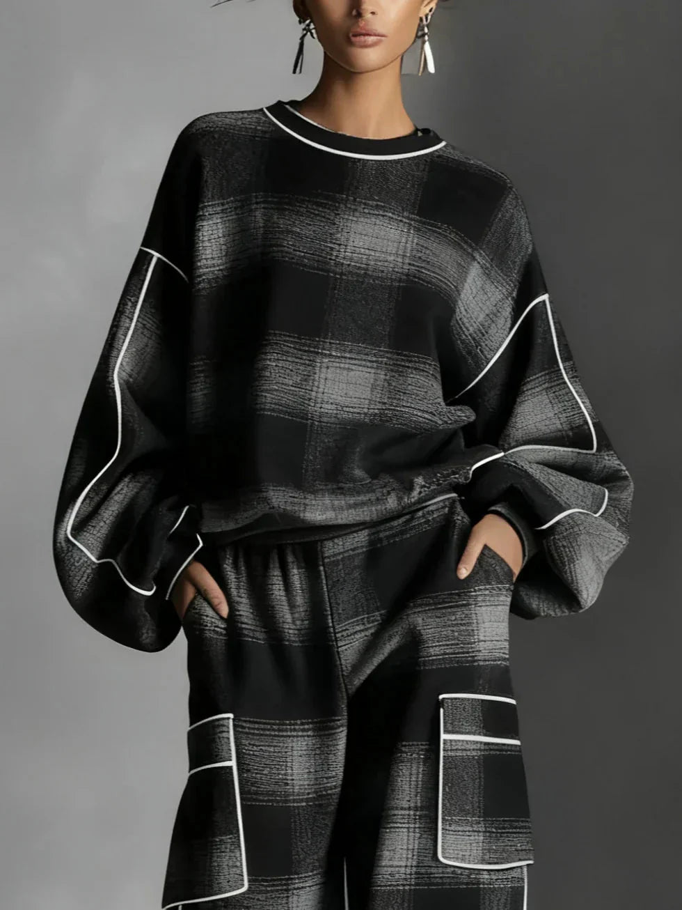 Julia | Oversized Damski Zestaw Lounge