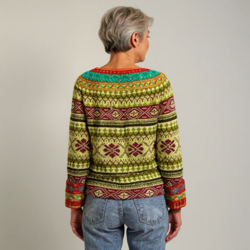 Penelope | Vintage Islandzki Sweter z Wełny