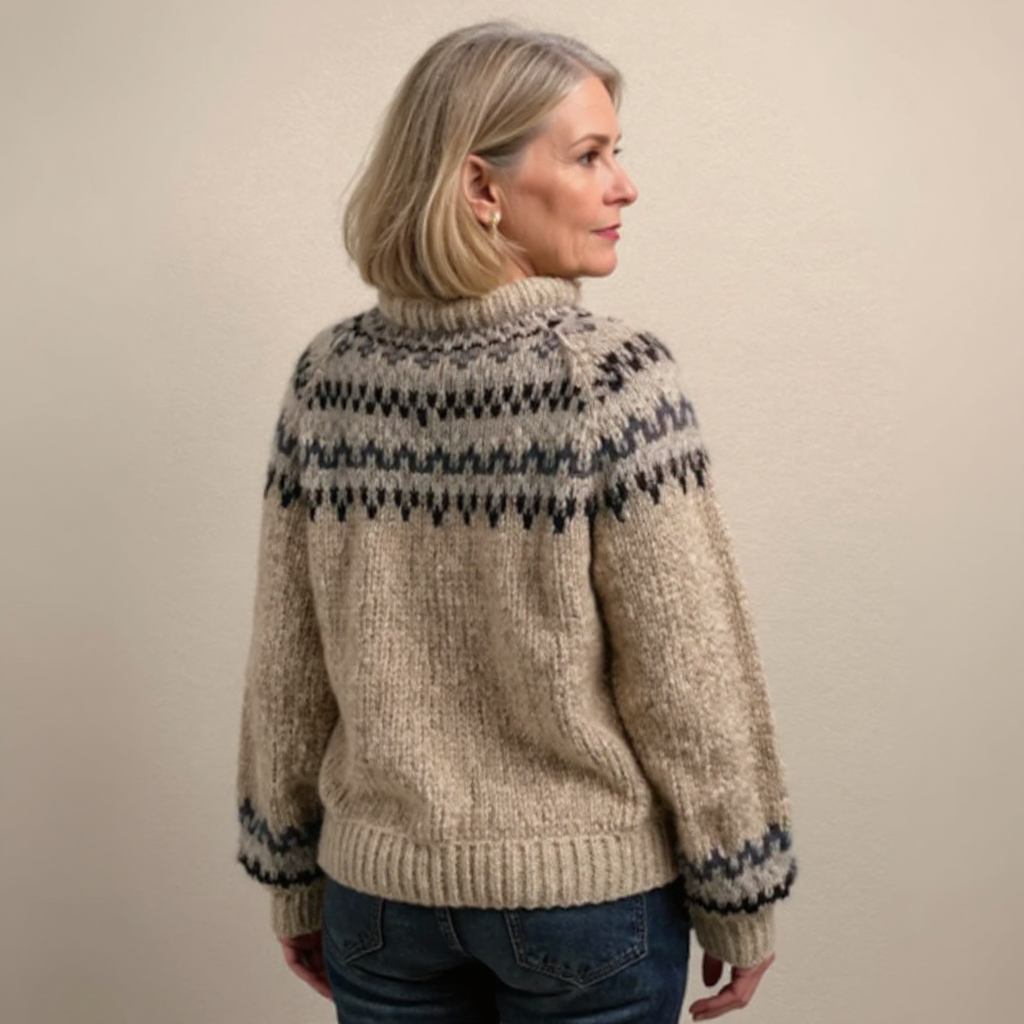 Ashley | Vintage Islandzki Sweter z Wełny