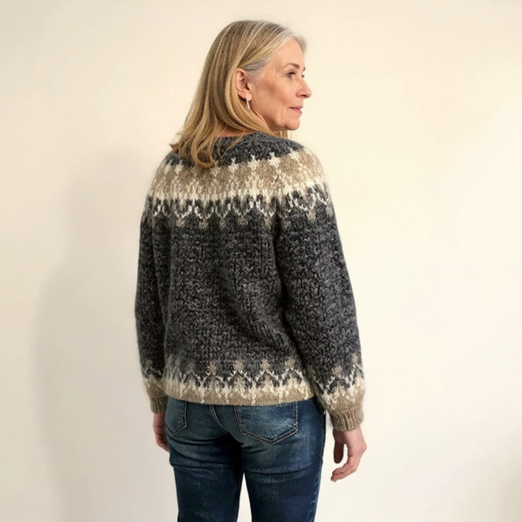 Samantha | Vintage Islandzki Sweter Wełniany