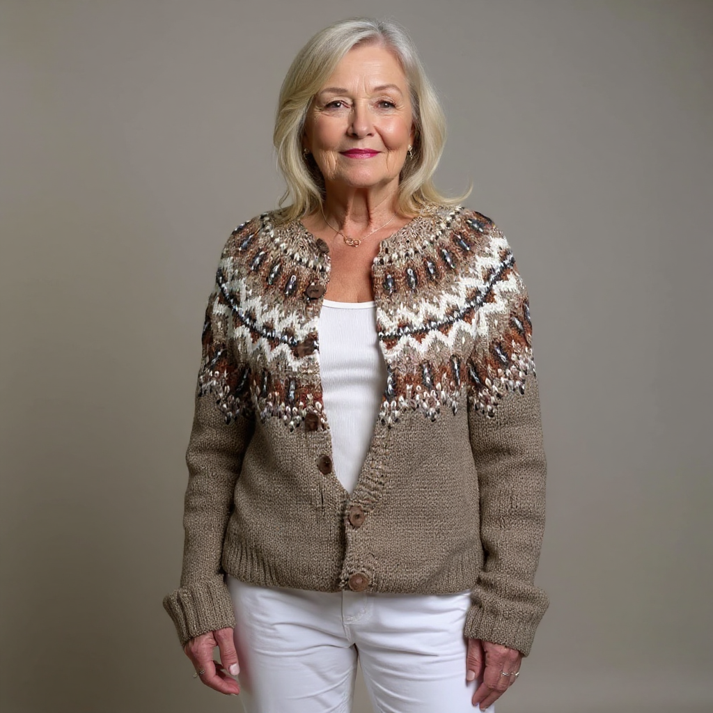 Adeline | Vintage Islandzki Sweter z Wełny
