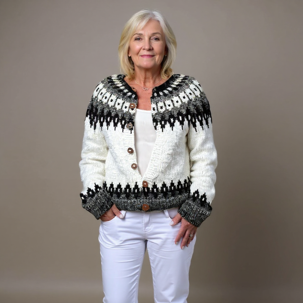 Alexa | Vintage Islandzki Sweter z Wełny