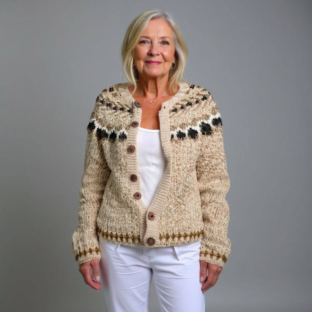 Aubree | Vintage Islandzki Sweter z Wełny